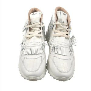 TOD'S Leather Tassel Accents Sneakers